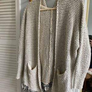 Free People knit cardigan with hood